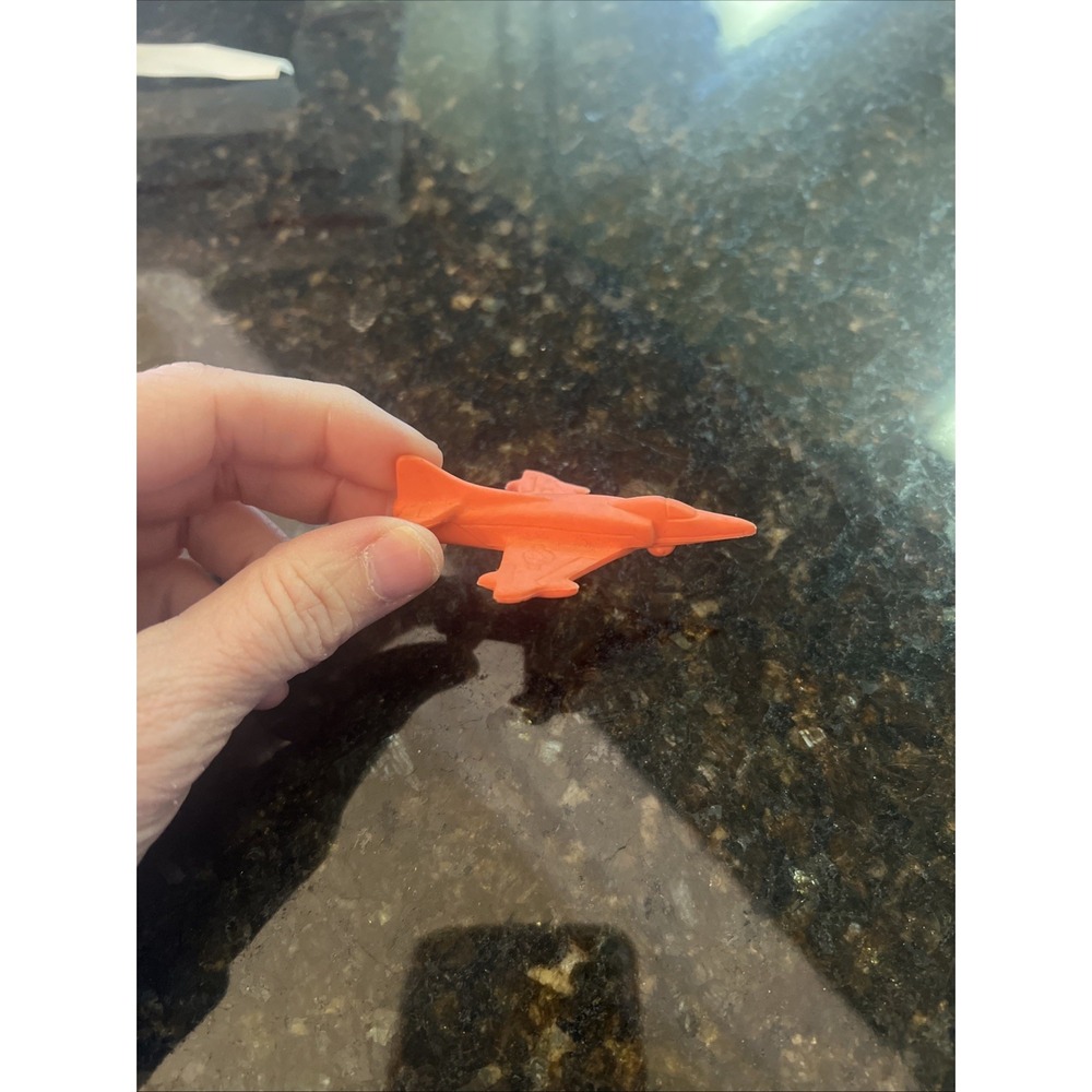 Matchbox Lesney Orange Pink Airplane Jet‎ Pencil Eraser Vintage Collectible